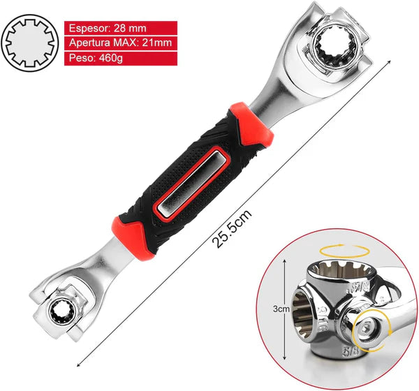 Llave inglesa multiusos 48 accesorios en 1