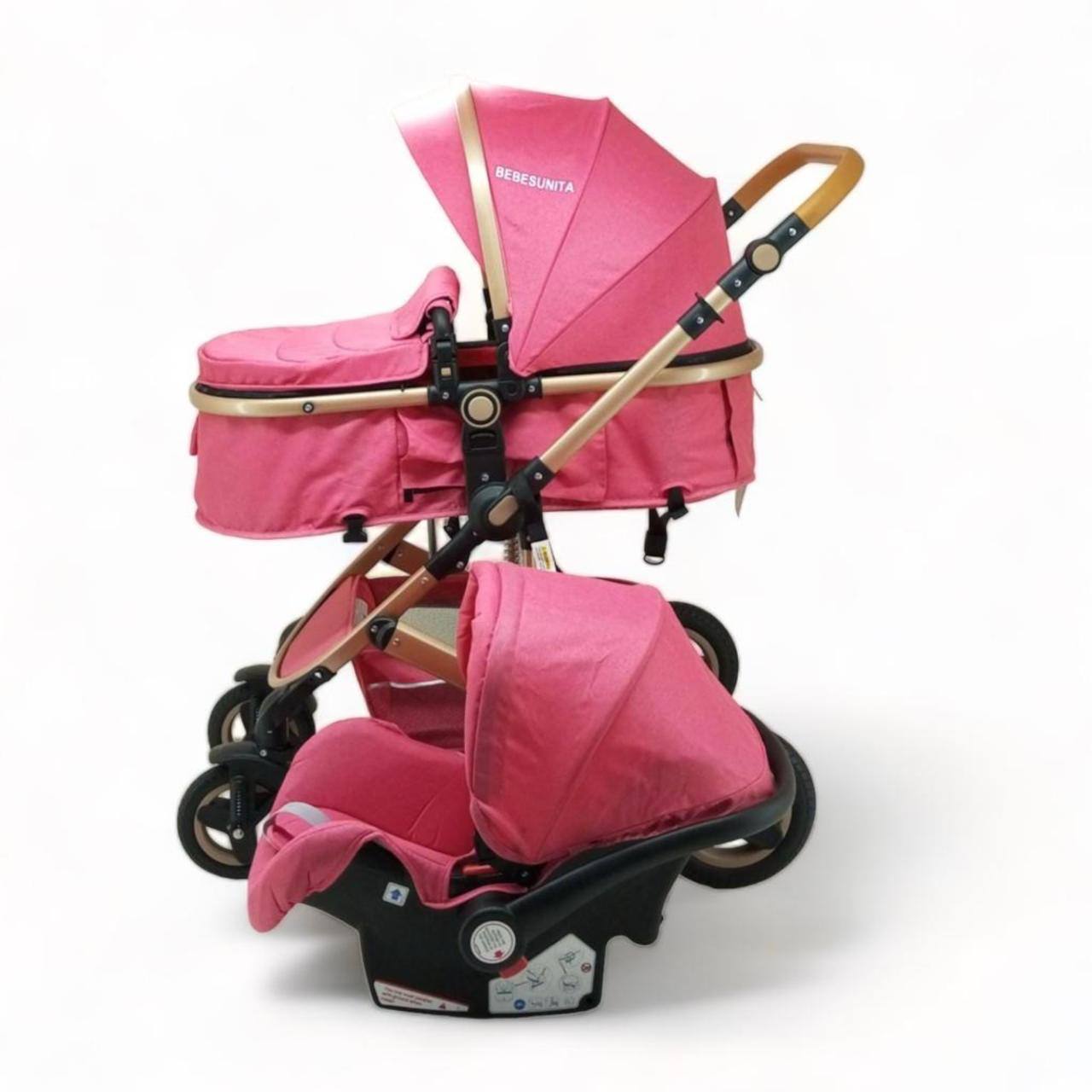 REF EL-5035 Coche Paseador Moisés con Porta Bebé para Carros + Accesorios + Obsequios.