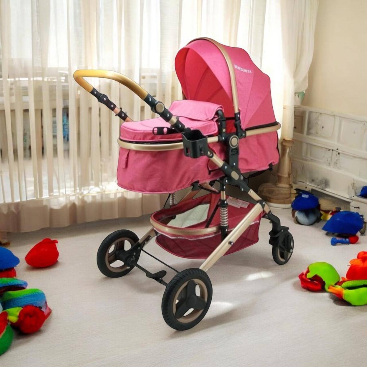REF EL-5035 Coche Paseador Moisés con Porta Bebé para Carros + Accesorios + Obsequios.